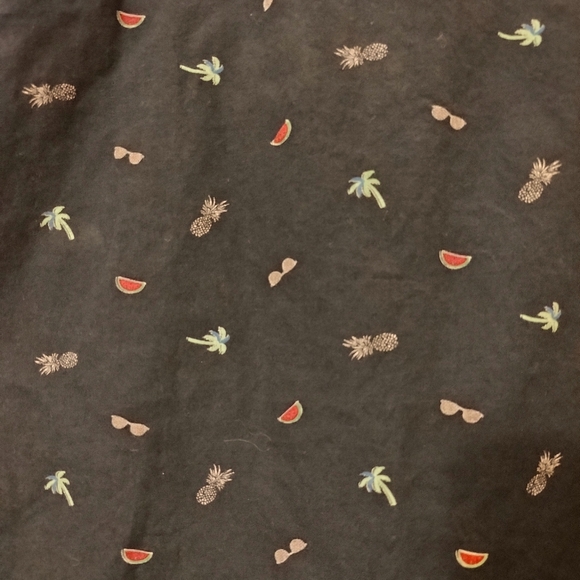 Denim And Flower Men's Navy Blue Short Sleeve Shirt Nautical Button Up Size Sm - Picture 5 of 7